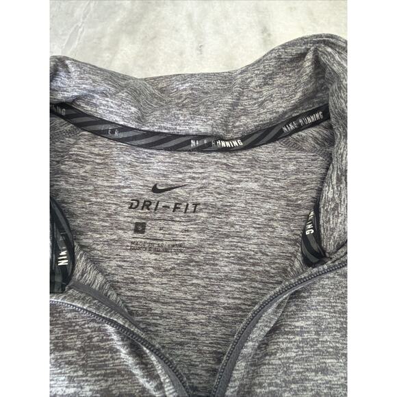 Nike DRI-FIT 1/4 Zip Running Pullover Long Sleeve Shirt Men S Gray Athletic - Picture 2 of 8